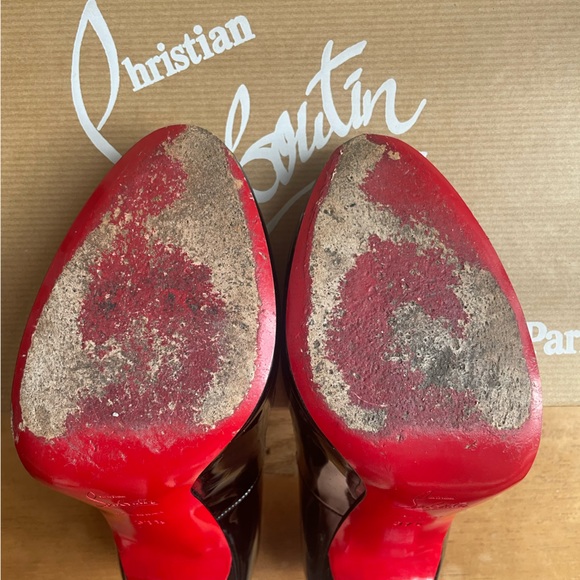 Christian Louboutin Ron Ron 100 Patent Calf - Black size 37.5 - Picture 8 of 12